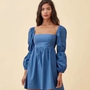 Reformation Square Neckline Mini Dress